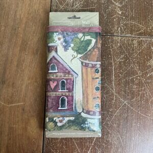 Home Trends Wall Paper Wall Border Country Birdhouses 5 Yards NEW in package